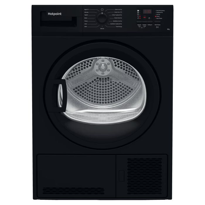 Hotpoint CHDC82BBGDUK Dryer 8KG Condenser tumble dryer Sensor Dry Black 15 cycles