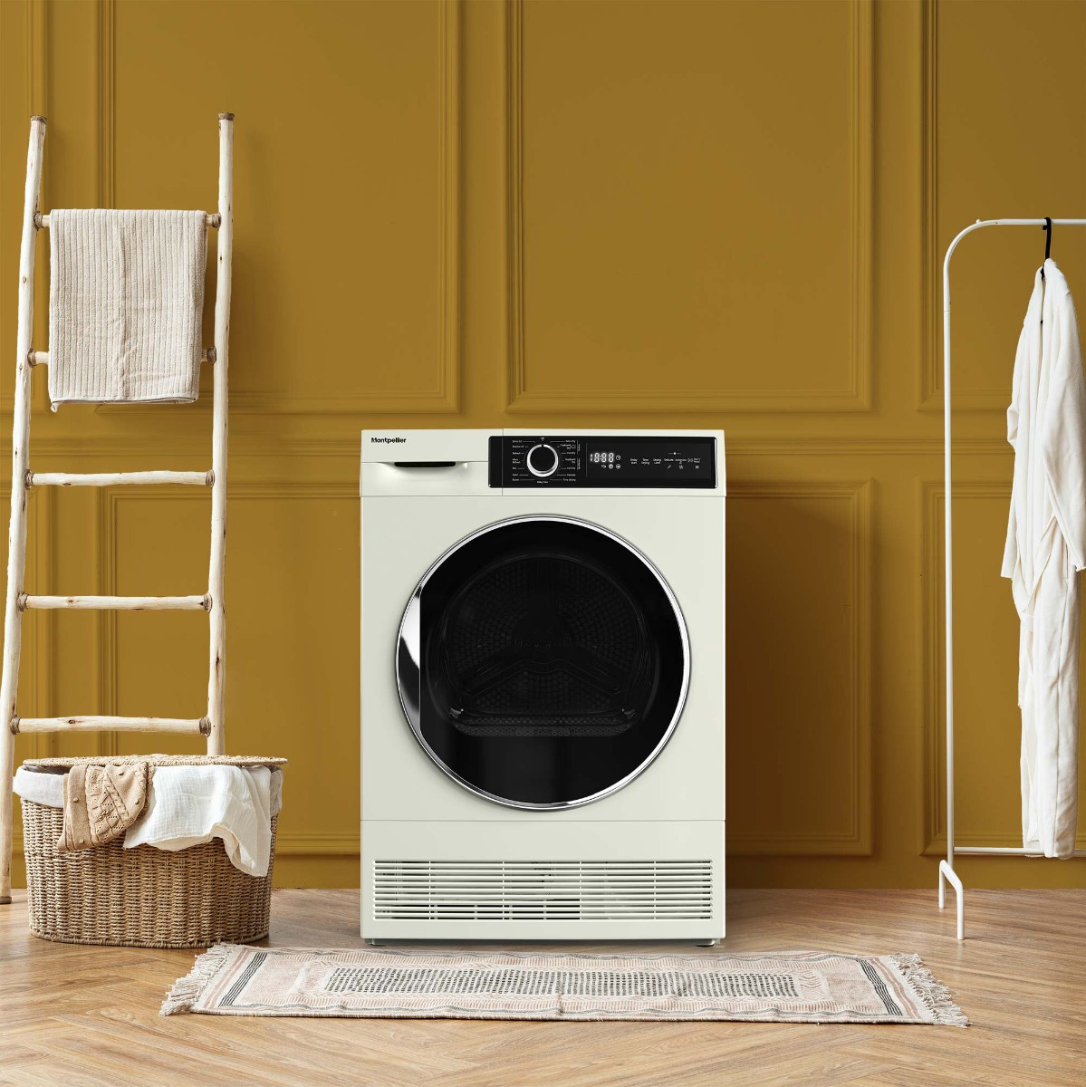 Montpellier MTDC8SDC 8kg Sensor Dry Condenser Tumble Dryer in Cream