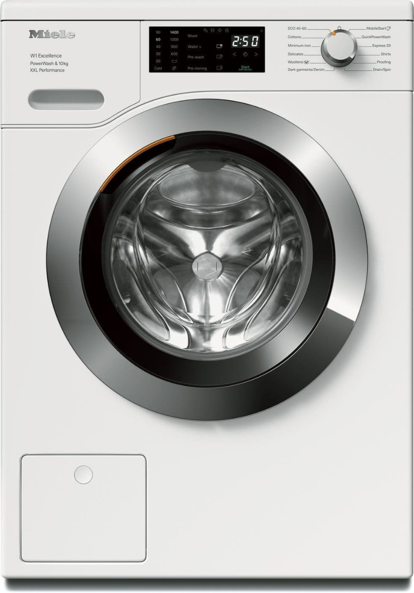 Miele WEK365WCS White - Chrome 10Kg Freestanding Washing Machine With Power Wash