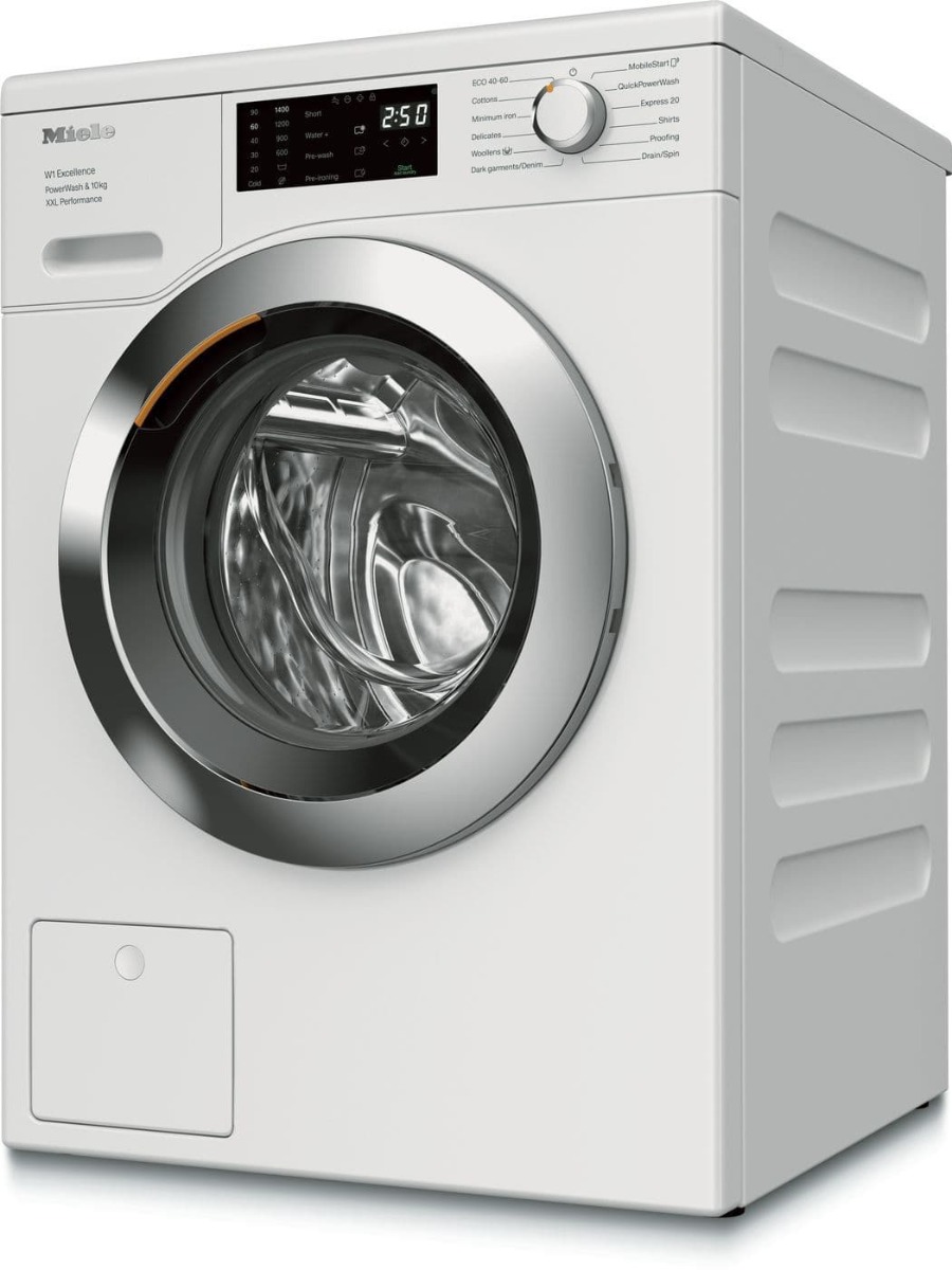 Miele WEK365WCS White - Chrome 10Kg Freestanding Washing Machine With Power Wash